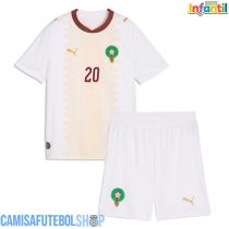 Camisa de time de futebol Marrocos Ayoub El Kaabi #20 Replicas 2º Equipamento Infantil Mundo 2026 Manga Curta (+ Calças curtas)